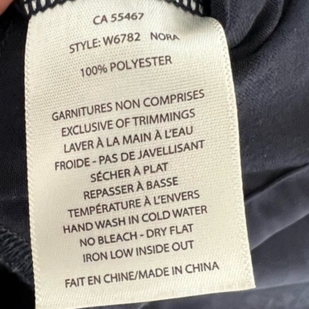 Melissa Nepton Navy Blue Satin Tee With Drawstring Waist Size XS Top - Picture 9 of 9